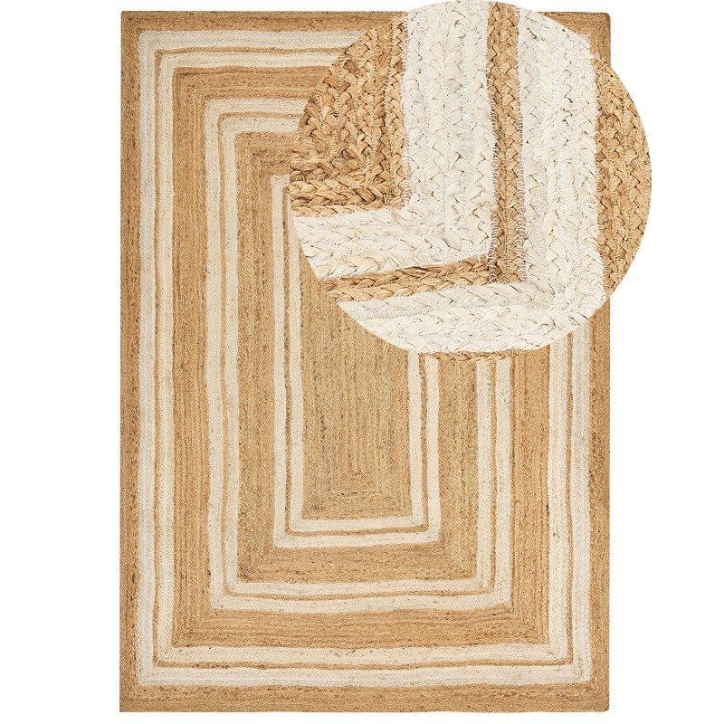Dywan z juty 160 x 230 cm beżowy ELMALI
