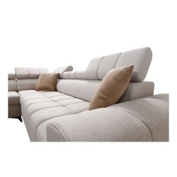 Ecksofa Venna III mit Schlaffunktion, USB-Anschluss und öffnender Bar - Plüsch, Avra 11 Ecksofa Venna III mit Schlaffunktion, USB-Anschluss und öffnender Bar - Plüsch, Avra 11