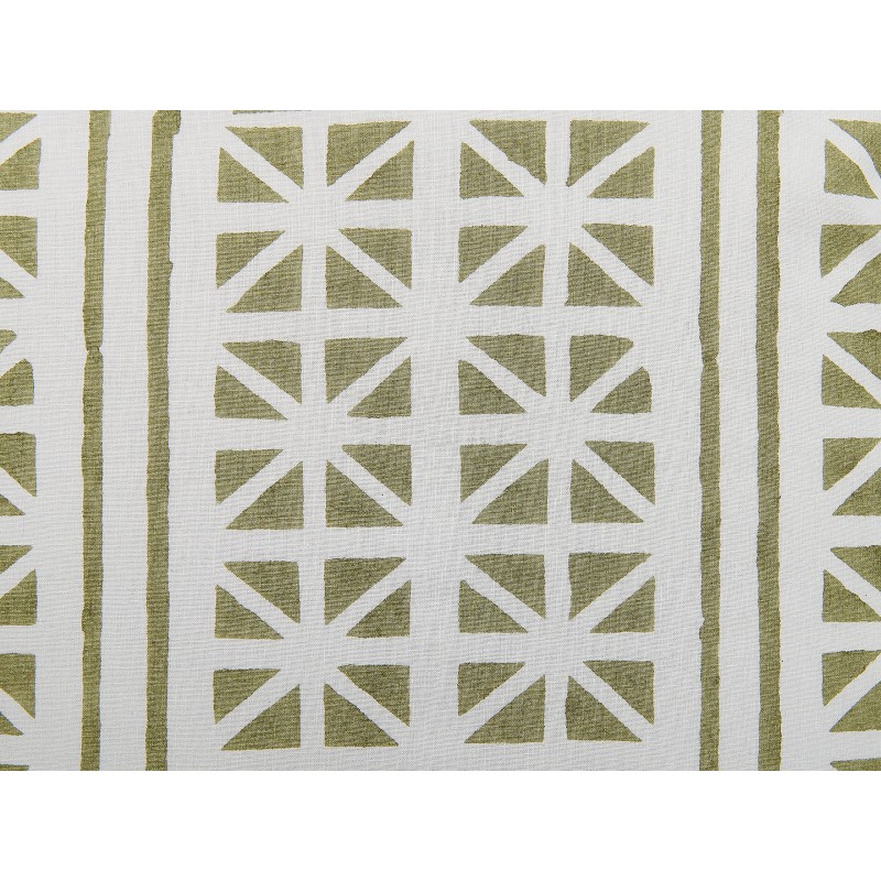 Zestaw 2 poduszek dekoracyjnych SYRINGA Bawełna 45 x 45 cm Zielony Wzór geometryczny Zestaw 2 poduszek dekoracyjnych SYRINGA Bawełna 45 x 45 cm Zielony Wzór geometryczny