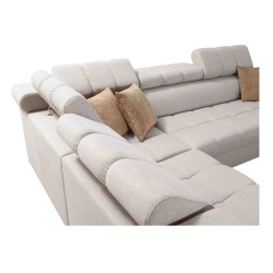 Ecksofa Venna III mit Schlaffunktion, USB-Anschluss und aufklappbarer Bar - Plüsch, Avra 2 Ecksofa Venna III mit Schlaffunktion, USB-Anschluss und aufklappbarer Bar - Plüsch, Avra 2