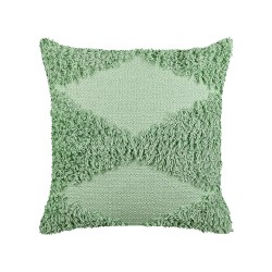Poduszka dekoracyjna bawełniana tuftowana 45 x 45 cm zielona RHOEO Poduszka dekoracyjna bawełniana tuftowana 45 x 45 cm zielona RHOEO