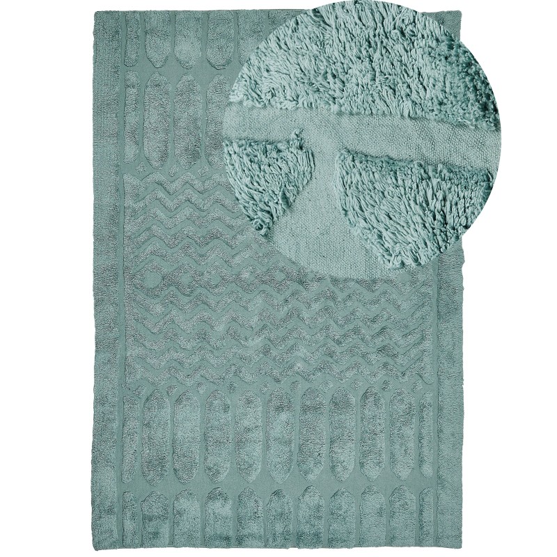 Dywan bawełniany 160 x 230 cm miętowy SIRNAK