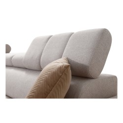 Ecksofa Venna III mit Schlaffunktion, USB-Anschluss und aufklappbarer Bar - Plüsch, Avra 2 Ecksofa Venna III mit Schlaffunktion, USB-Anschluss und aufklappbarer Bar - Plüsch, Avra 2