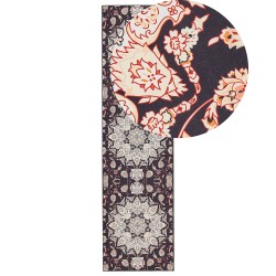 Dywan 80 x 300 cm czarno-beżowy ARITAS Dywan 80 x 300 cm czarno-beżowy ARITAS