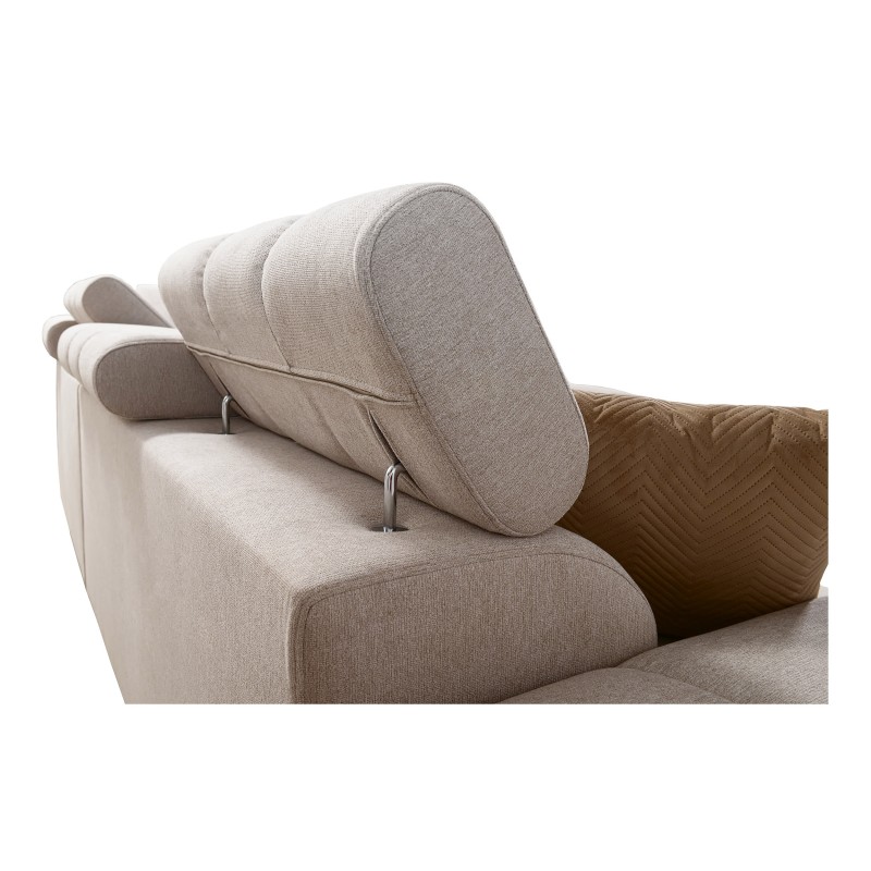 Venna II - Luxury Corner Sofa with Sleeping Function, USB Port and Bar | [Your Company]