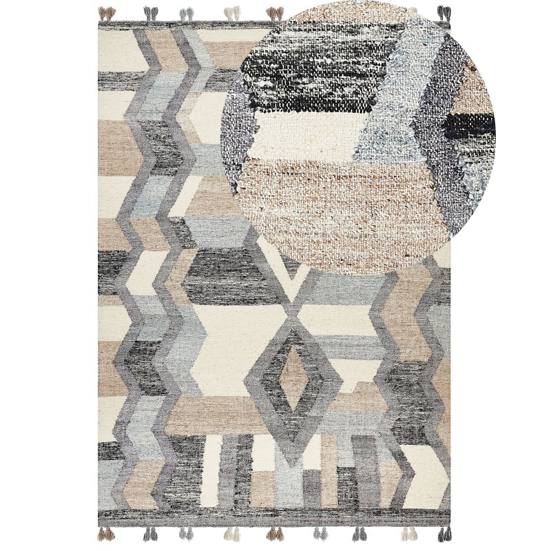 Dywan wełniany kilim 200 x 300 cm wielokolorowy AYGEZARD