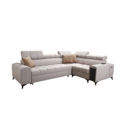 Venna II - Luxury Corner Sofa with Sleeping Function, USB Port and Bar | [Your Company]