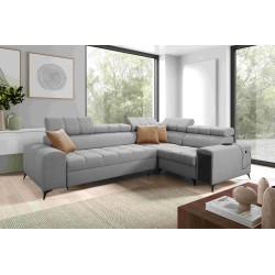 Venna II - Luxury Corner Sofa with Sleeping Function, USB Port and Bar | [Your Company]