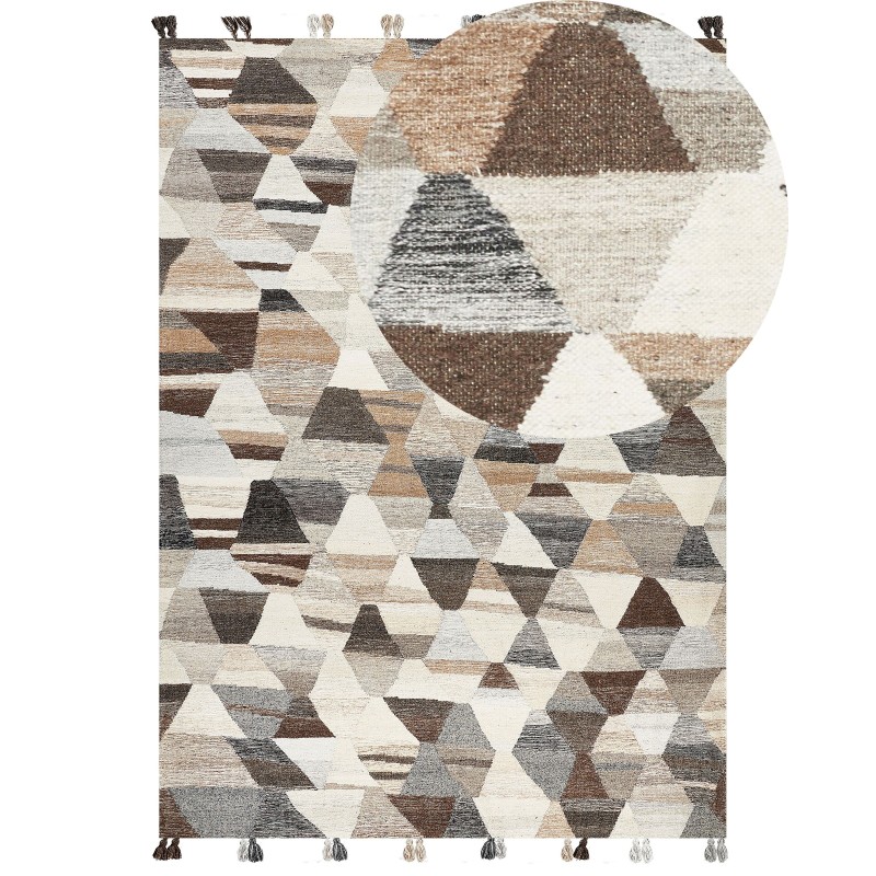 Dywan wełniany kilim 200 x 300 cm wielokolorowy ARGAVAND