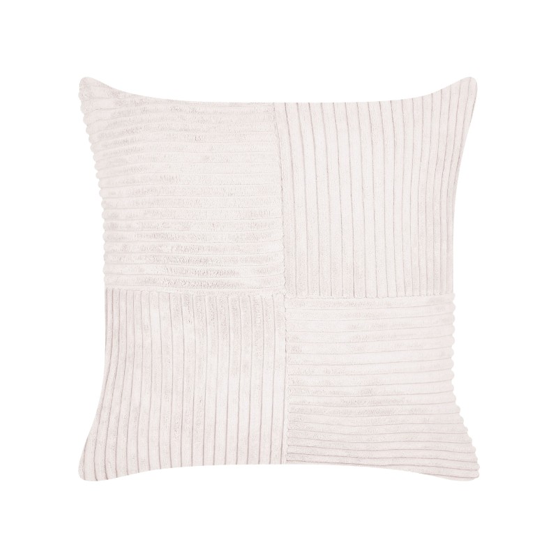 Zestaw 2 poduszek dekoracyjnych MILLET Sztruks 43 x 43 cm Złamana biel Wzór geometryczny Zestaw 2 poduszek dekoracyjnych MILLET Sztruks 43 x 43 cm Złamana biel Wzór geometryczny
