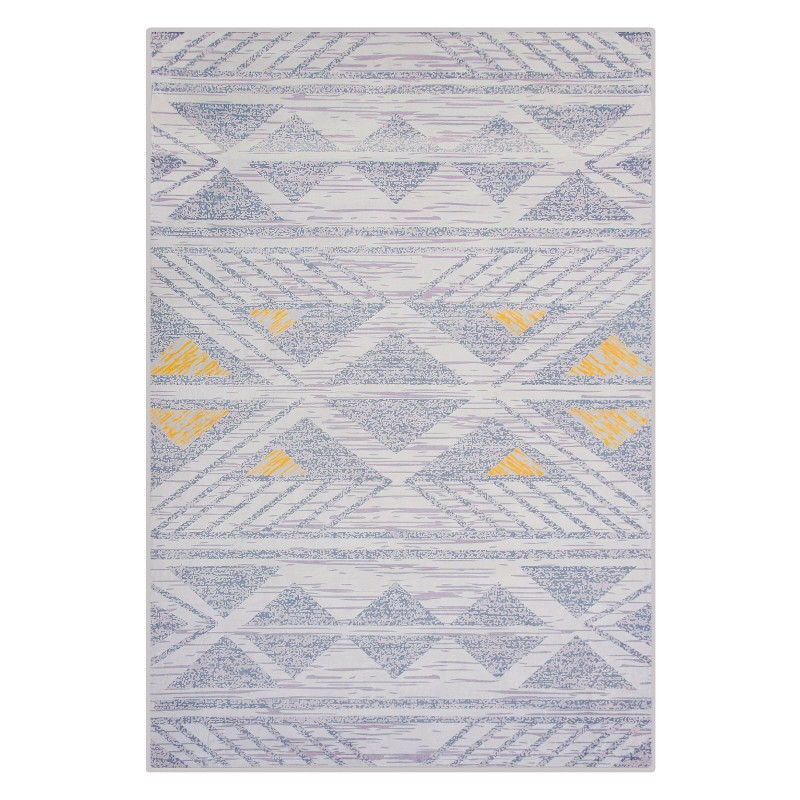 Dywan 140 x 200 cm szaro-żółty KARGI