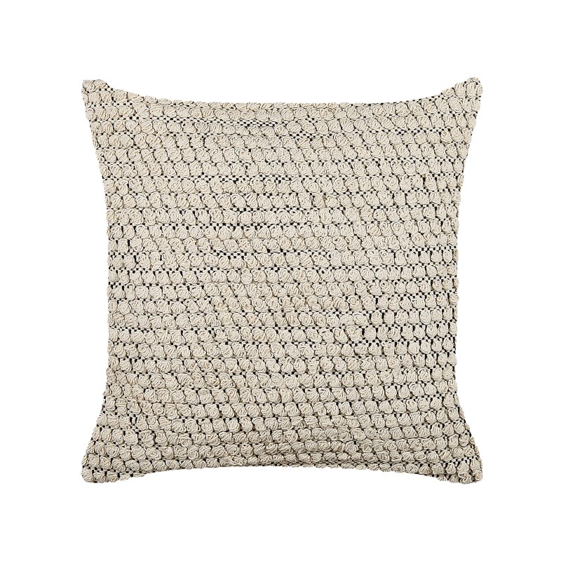 Poduszka dekoracyjna HOWEA Bawełna 45 x 45 cm Beżowy Wzór geometryczny