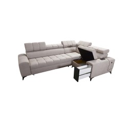 Venna II - Luxuriöse Ecksofa mit Schlaffunktion, USB-Anschluss und Bar | [Twoja Firma]