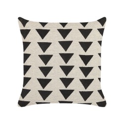 Zestaw 2 poduszek dekoracyjnych CERCIS Bawełna 45 x 45 cm Beżowy Wzór geometryczny Zestaw 2 poduszek dekoracyjnych CERCIS Bawełna 45 x 45 cm Beżowy Wzór geometryczny
