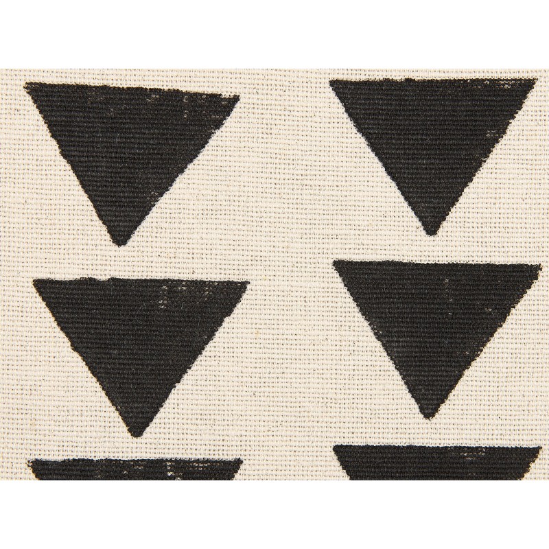 Zestaw 2 poduszek dekoracyjnych CERCIS Bawełna 45 x 45 cm Beżowy Wzór geometryczny Zestaw 2 poduszek dekoracyjnych CERCIS Bawełna 45 x 45 cm Beżowy Wzór geometryczny