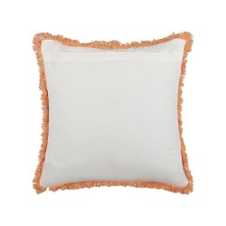 Zestaw 2 poduszek dekoracyjnych SATIVUS Bawełna 45 x 45 cm Pomarańczowy Wzór kwiatowy Zestaw 2 poduszek dekoracyjnych SATIVUS Bawełna 45 x 45 cm Pomarańczowy Wzór kwiatowy