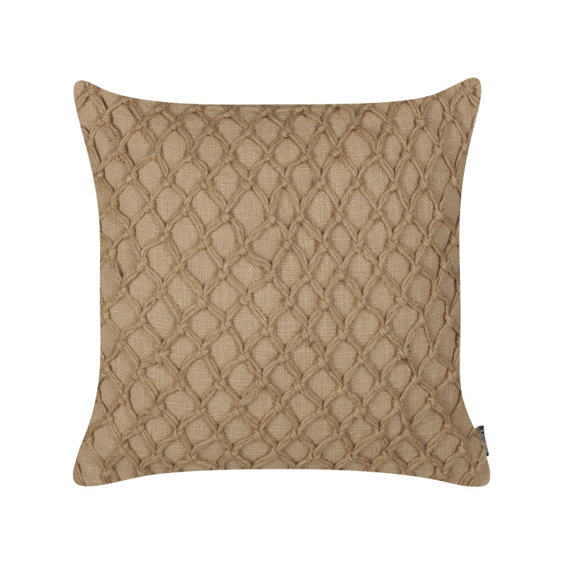 Poduszka dekoracyjna COLLOMIA Boucle 45 x 45 cm Beżowy Wzór geometryczny