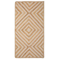Dywan bawełniany 80 x 150 cm beżowy PIRLI Dywan bawełniany 80 x 150 cm beżowy PIRLI
