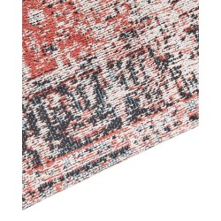 Dywan bawełniany 160 x 230 cm czerwony z beżowym ATTERA Dywan bawełniany 160 x 230 cm czerwony z beżowym ATTERA