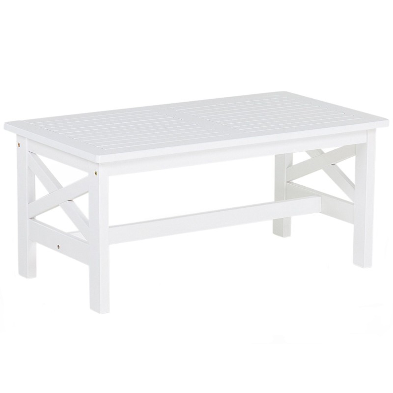 Stół ogrodowy BALTIC 55 cm 100 cm Drewno akacjowe Biały