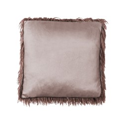 Zestaw 2 poduszek dekoracyjnych COROKIA Sztuczne futro 45 x 45 cm Brązowy Jednolity Zestaw 2 poduszek dekoracyjnych COROKIA Sztuczne futro 45 x 45 cm Brązowy Jednolity