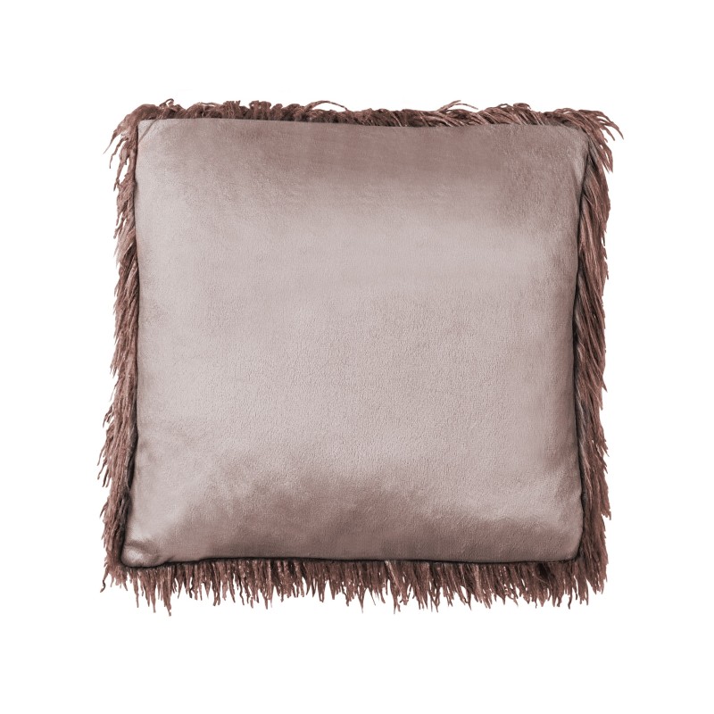 Zestaw 2 poduszek dekoracyjnych COROKIA Sztuczne futro 45 x 45 cm Brązowy Jednolity Zestaw 2 poduszek dekoracyjnych COROKIA Sztuczne futro 45 x 45 cm Brązowy Jednolity