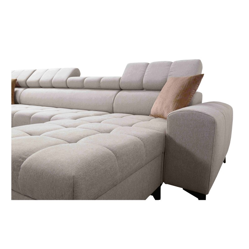 Sofá esquinero Venna I maxi con función de cama y puerto USB - Terciopelo, Avra 16 Sofá esquinero Venna I maxi con función de cama y puerto USB - Terciopelo, Avra 16