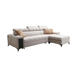 Ecksofa Venna I Maxi mit Schlaffunktion und USB-Anschluss - Plüsch, Avra 16 Ecksofa Venna I Maxi mit Schlaffunktion und USB-Anschluss - Plüsch, Avra 16