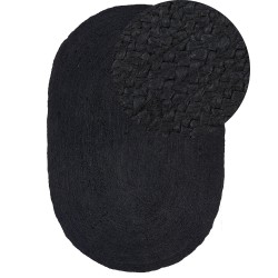 Dywan owalny jutowy 160 x 230 cm czarny DEMIRCI Dywan owalny jutowy 160 x 230 cm czarny DEMIRCI