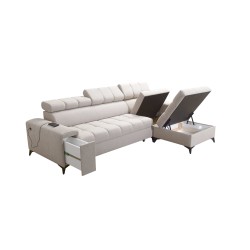 Esquina Venna I maxi con función de cama y puerto USB - Terciopelo, Avra 9 Esquina Venna I maxi con función de cama y puerto USB - Terciopelo, Avra 9