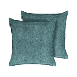 Zestaw 2 poduszek dekoracyjnych VERPIS Bawełna 50 x 50 cm Niebieski Jednolity Zestaw 2 poduszek dekoracyjnych VERPIS Bawełna 50 x 50 cm Niebieski Jednolity