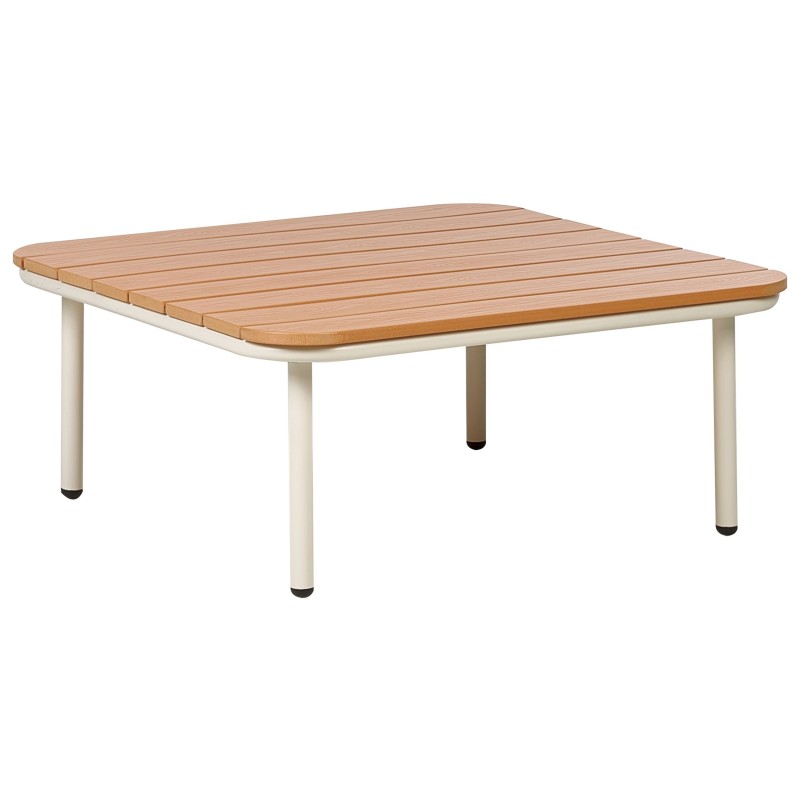 Stolik kawowy ogrodowy SENISE 74 cm 74 cm Metal Brązowy
