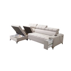 Esquinero Venna I maxi con función de cama y puerto USB - Terciopelo, Avra 11 Esquinero Venna I maxi con función de cama y puerto USB - Terciopelo, Avra 11