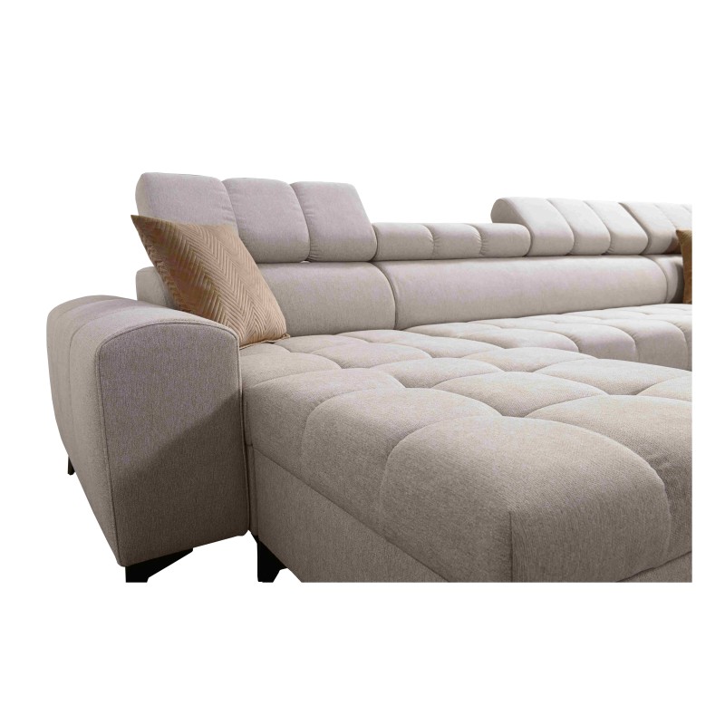 Ecksofa Venna I Maxi mit Schlaffunktion und USB-Anschluss - Plüsch, Avra 9