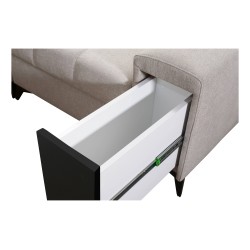 Ecksofa Venna I Maxi mit Schlaffunktion und USB-Anschluss - Plüsch, Avra 9