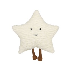 Poduszka dekoracyjna dla dzieci gwiazda 40 x 40 cm biała STARFRUIT Poduszka dekoracyjna dla dzieci gwiazda 40 x 40 cm biała STARFRUIT