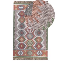 Dywan zewnętrzny 140 x 200 cm wielokolorowy SAHBAZ Dywan zewnętrzny 140 x 200 cm wielokolorowy SAHBAZ