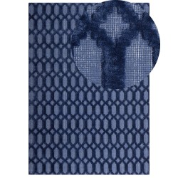Dywan wiskozowy 160 x 230 cm niebieski CIZRE Dywan wiskozowy 160 x 230 cm niebieski CIZRE