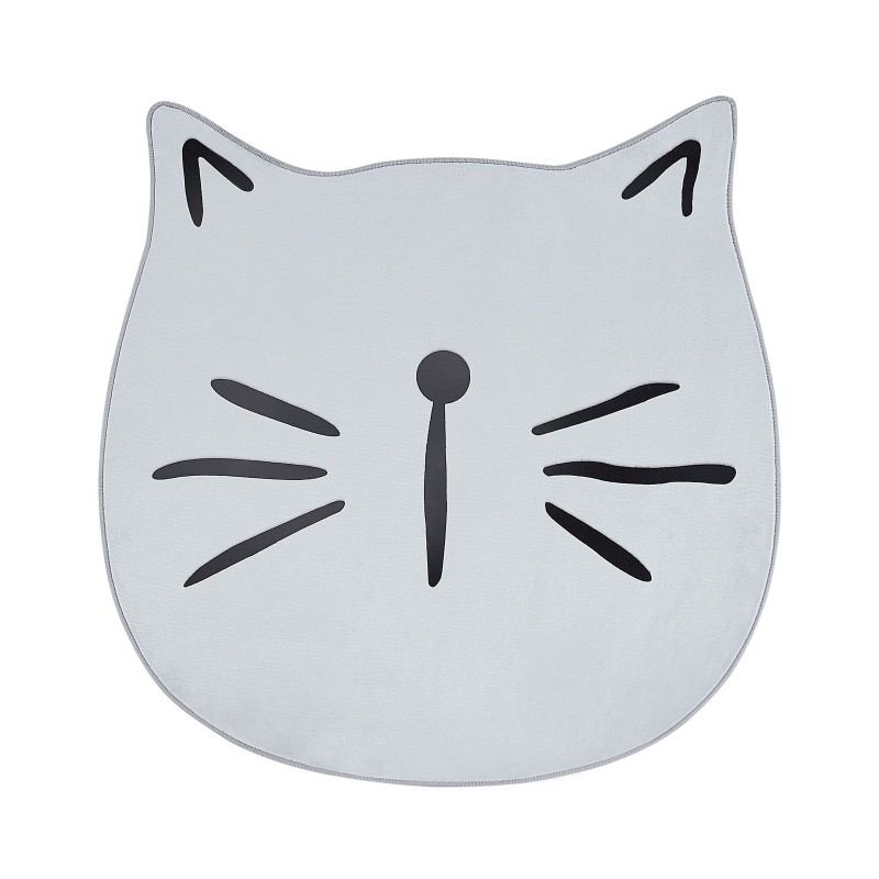 Dywan dziecięcy kot ⌀ 100 cm szary KITTY