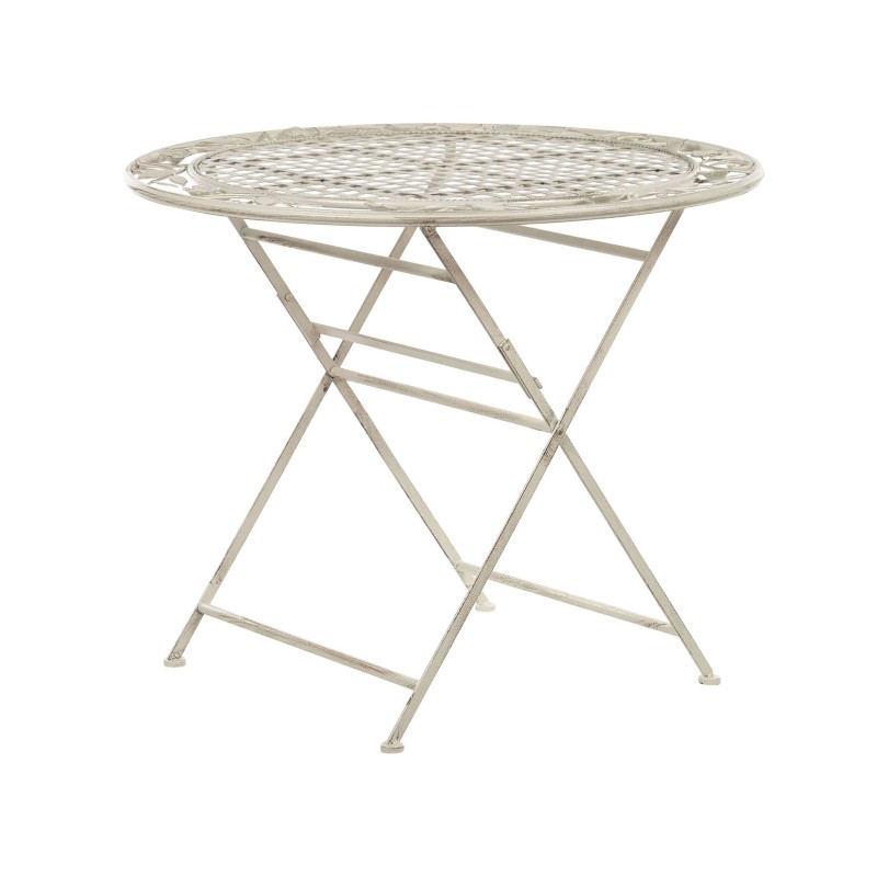 Stolik bistro BIVIO 90 cm 90 cm Metal Złamana biel