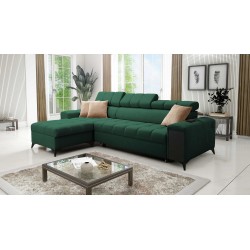 Ecksofa Venna I Mini mit Schlaffunktion und USB-Anschluss in Plüschstoff, Avra 12