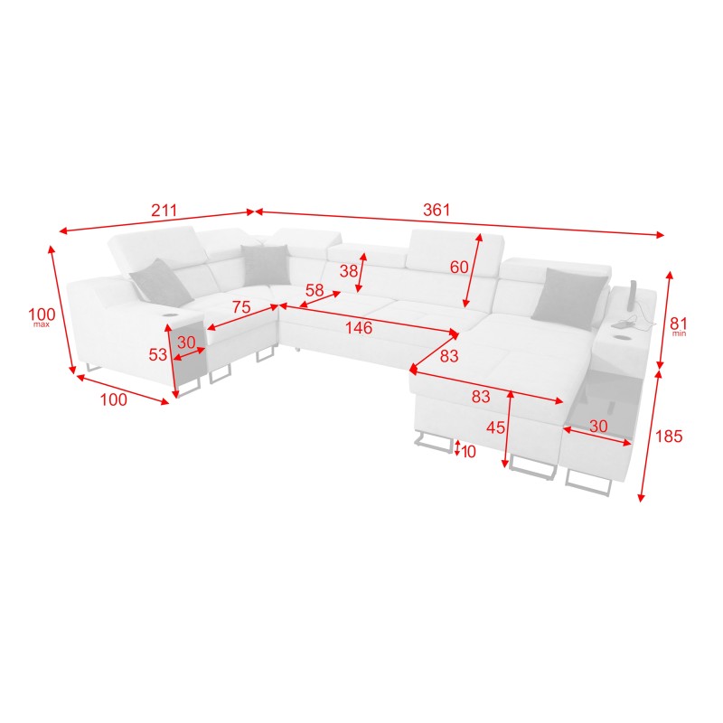 U-förmiges Ecksofa Avanti IV Maxi mit Schlaffunktion - Eleganz und Komfort in Ihrem Wohnzimmer! U-förmiges Ecksofa Avanti IV Maxi mit Schlaffunktion - Eleganz und Komfort in Ihrem Wohnzimmer!