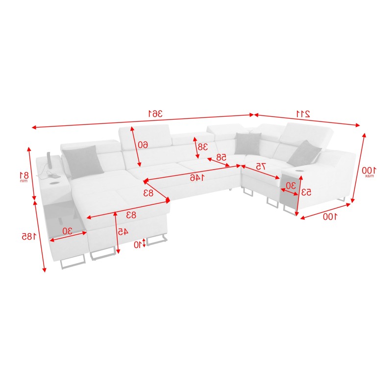 U-förmiges Ecksofa Avanti IV Maxi mit Schlaffunktion - Eleganz und Komfort in Ihrem Wohnzimmer! U-förmiges Ecksofa Avanti IV Maxi mit Schlaffunktion - Eleganz und Komfort in Ihrem Wohnzimmer!