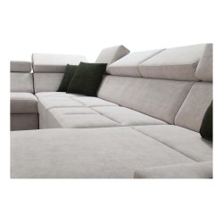 Luxus-Ecksofa in U-Form Avanti VI mit Schlaffunktion - Samt, Whisper 3 + Kunstleder Luxus-Ecksofa in U-Form Avanti VI mit Schlaffunktion - Samt, Whisper 3 + Kunstleder