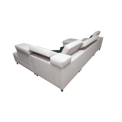 Luxus-Ecksofa in U-Form Avanti VI mit Schlaffunktion - Velours, Whisper 5 + Kunstleder Luxus-Ecksofa in U-Form Avanti VI mit Schlaffunktion - Velours, Whisper 5 + Kunstleder