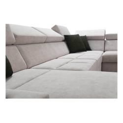Luxus-Ecksofa in U-Form Avanti VI mit Schlaffunktion - Samt, Whisper 11 + Kunstleder Luxus-Ecksofa in U-Form Avanti VI mit Schlaffunktion - Samt, Whisper 11 + Kunstleder