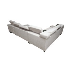 Ecksofa U Avanti VIII mit Schlaffunktion und USB-Lampe - Velours, Whisper 9 + Ökoleder - Überprüfen! Ecksofa U Avanti VIII mit Schlaffunktion und USB-Lampe - Velours, Whisper 9 + Ökoleder - Überprüfen!