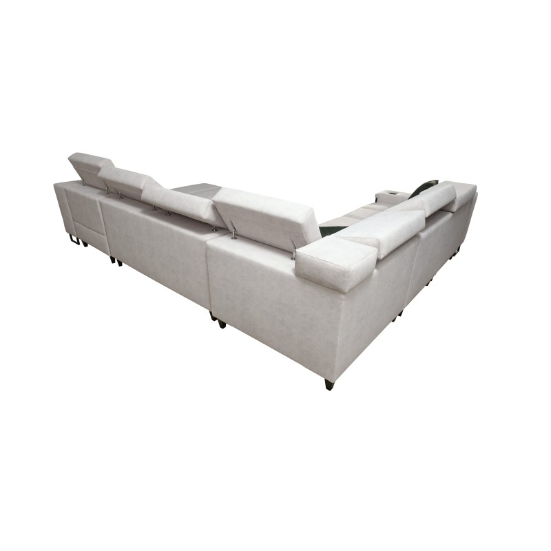 Ecksofa U Avanti VIII mit Schlaffunktion und USB-Lampe - Velours, Whisper 9 + Ökoleder - Überprüfen! Ecksofa U Avanti VIII mit Schlaffunktion und USB-Lampe - Velours, Whisper 9 + Ökoleder - Überprüfen!