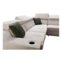 Ecksofa U Avanti VIII mit Schlaffunktion und USB-Lampe - Samt, Whisper 9 + Schwarzes Öko-Leder - Überprüfen Sie! Ecksofa U Avanti VIII mit Schlaffunktion und USB-Lampe - Samt, Whisper 9 + Schwarzes Öko-Leder - Überprüfen Sie!
