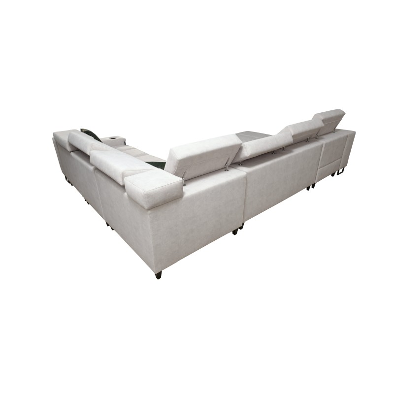 Ecksofa U Avanti VIII mit Schlaffunktion und USB-Lampe - Velours, Whisper 9 + Ökoleder - Überprüfen! Ecksofa U Avanti VIII mit Schlaffunktion und USB-Lampe - Velours, Whisper 9 + Ökoleder - Überprüfen!